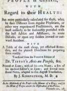 Advice to the people in general, with regard to their health