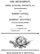 Poems
containing The Restropect, Odes, Elegies, Sonnets, &c.