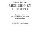 Memoirs of Miss Sidney Biddulph
Extracted from her own Journal, and now first published
