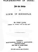 Wanderings in India
And Other Sketches of Life in Hindostan