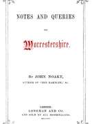 Notes and Queries for Worcestershire