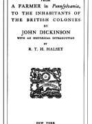 Letters from a Farmer in Pennsylvania to the Inhabitants of the British Colonies