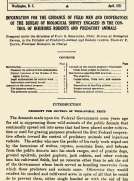 Information for the Guidance of Field Men and Cooperators of the Bureau of Biological Survey Engaged in the Control of Injurious Rodents and Predatory Animals
USDA Miscellaneous Publication No. 115