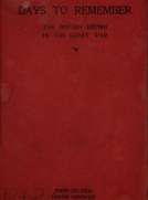 Days to Remember: The British Empire in the Great War
