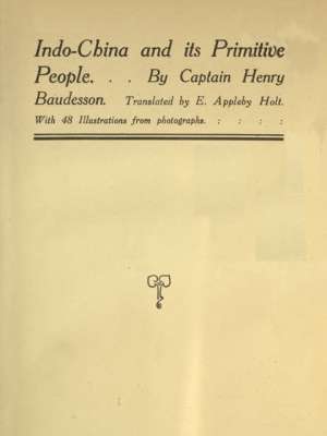 Indo-China and Its Primitive People