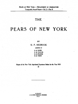 The Pears of New York