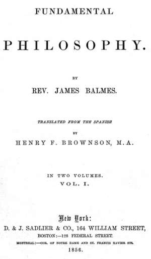 Fundamental Philosophy, Vol. I (of 2)