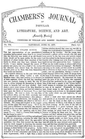 Chambers's Journal of Popular Literature, Science, and Art, No. 704
June 23, 1877
