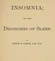 Insomnia; and Other Disorders of Sleep