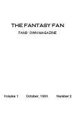 The Fantasy Fan, October 1933
The Fan's Own Magazine The Fantasy Fan, October 1933
The Fan's Own Magazine